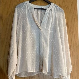 Zara Cream Textured Blouse